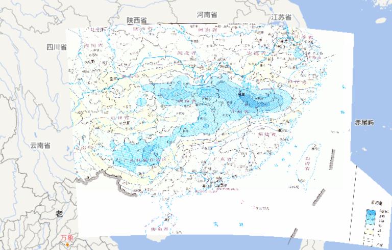 2010年6月19日中国南方洪涝灾害最大日雨量在线地图