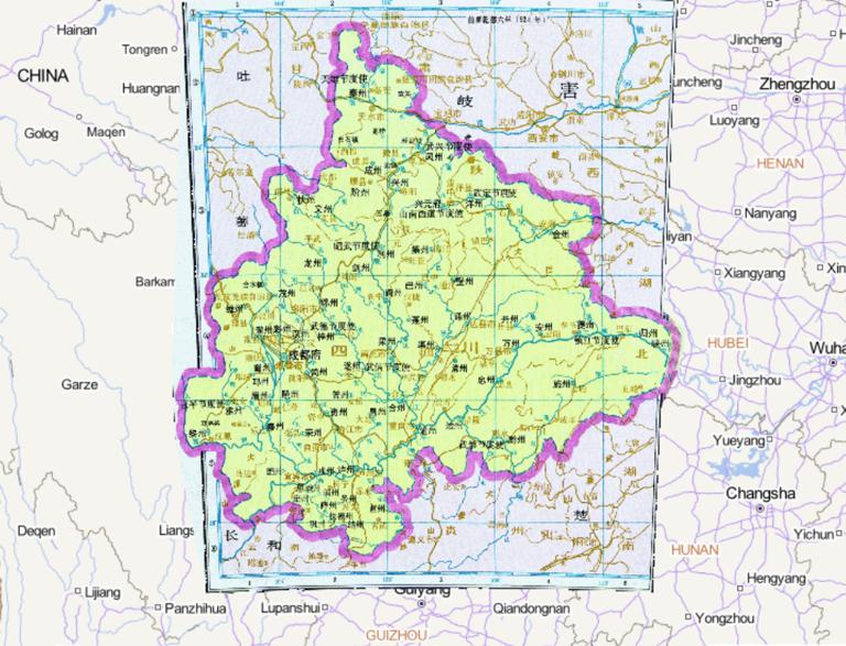 中国五代十国时期前蜀历史地图