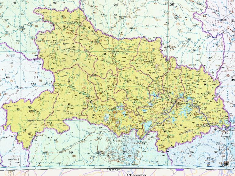 中国清朝时期湖北历史地图