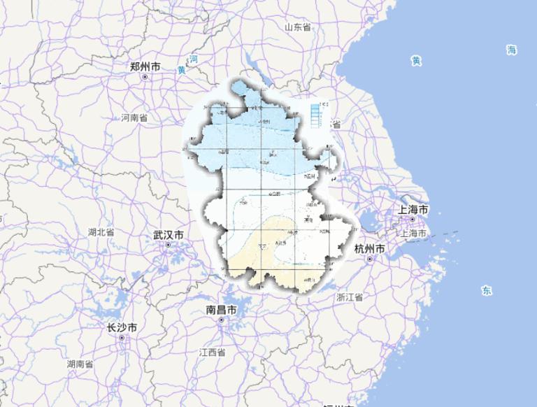 中国安徽省一月平均气温在线地图