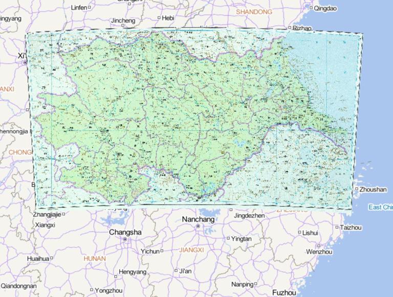 中国元朝时期河南江北行省的历史地图