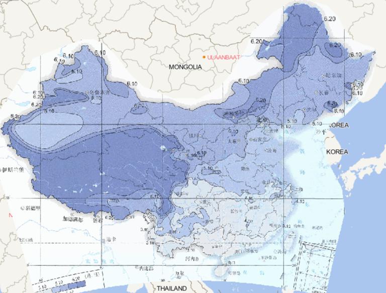 1961-2015年中国终霜冻最晚出现日期在线地图