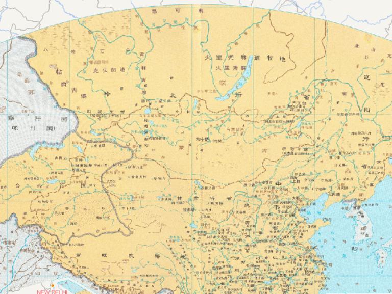 1330年中国元朝形势的在线历史地图