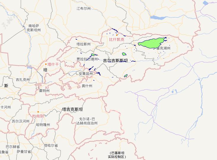 吉尔吉斯斯坦水域面积