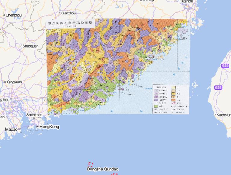 中国粤东闽南花岗岩地貌类型在线地图