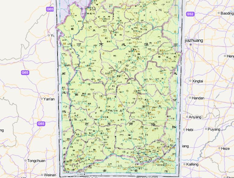 中国金朝时期河东北路历史地图