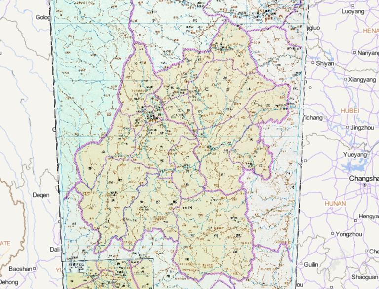中国西晋时期梁州、益州历史地图