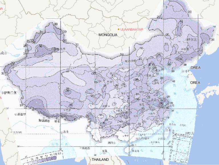 1961-2015年中国最大日降雪量在线地图