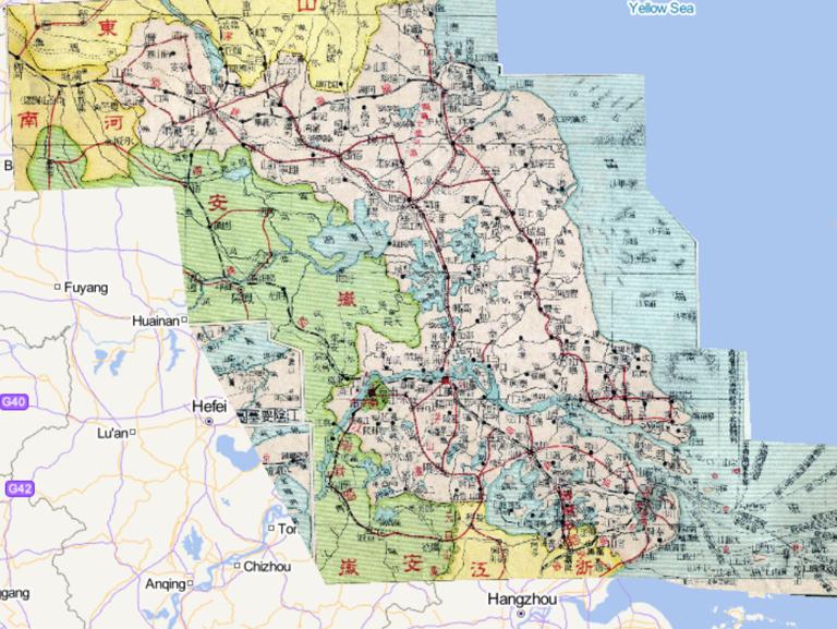 1933年中国民国时期江苏省在线地图