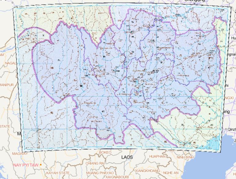 中国三国时期蜀汉益州南部（庲降都督）历史地图