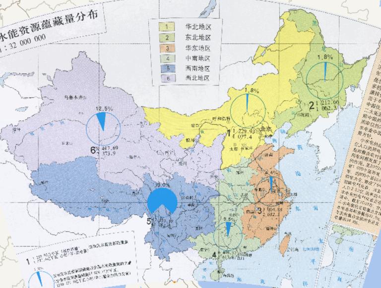 中国各地区水能资源蕴藏量分布在线地图
