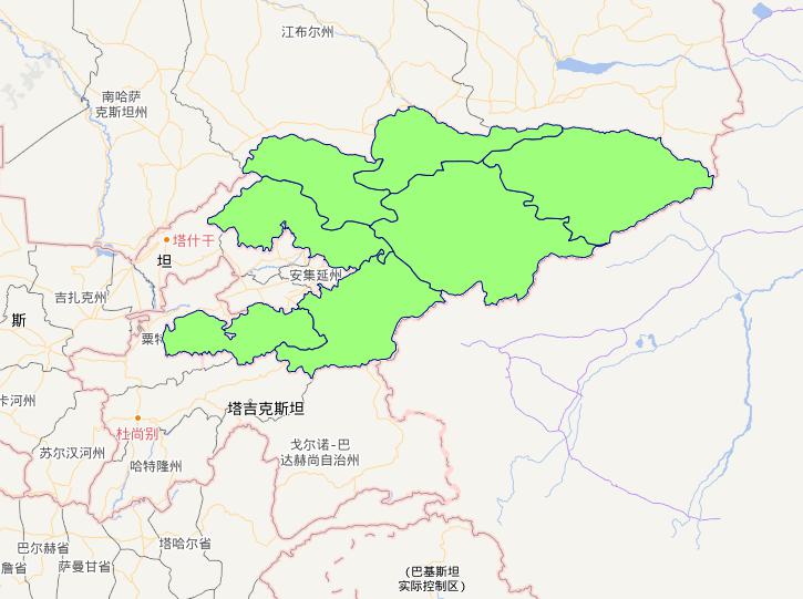 吉尔吉斯斯坦1级行政界限