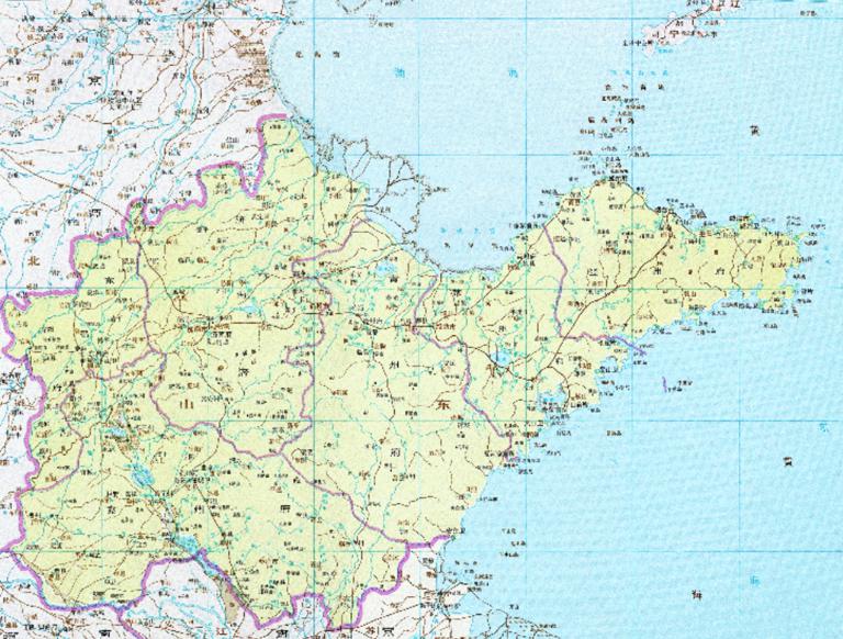 中国明朝时期山东历史地图
