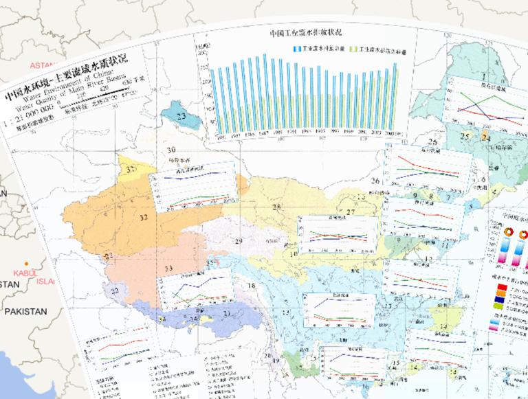 中国水环境-主要流域水质状况在线地图（1:2100万）