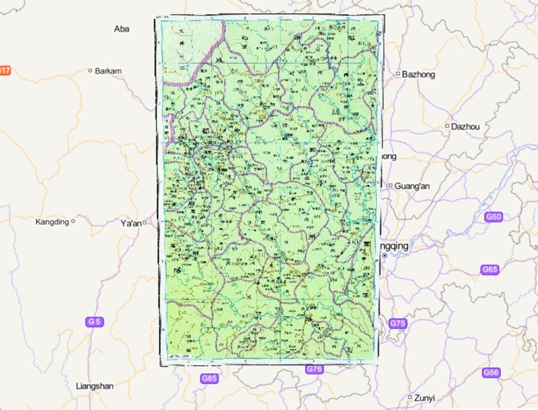 中国北宋时期成都府附近历史地图