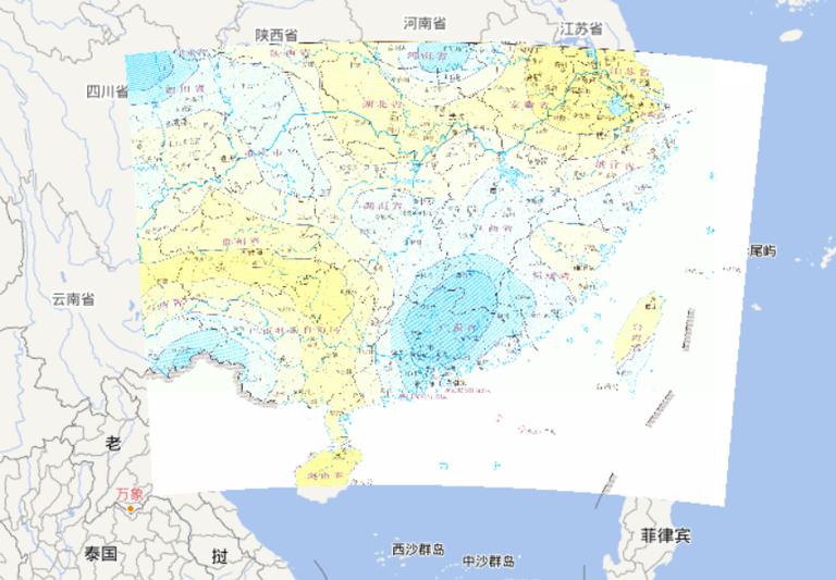 2010年5月上旬中国南方洪涝灾害旬降雨量距平在线地图