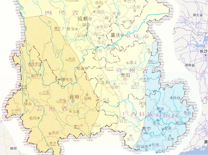 2010年2月中国西南旱灾水文气象干旱过程在线地图