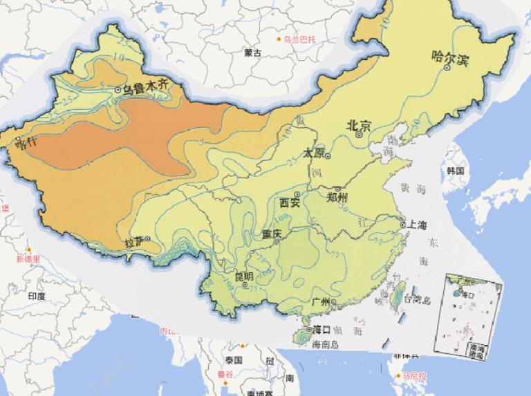 中国十月降水量在线地图