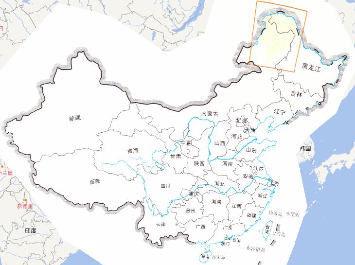 2010年中国大兴安岭森林火灾灾区位置在线地图
