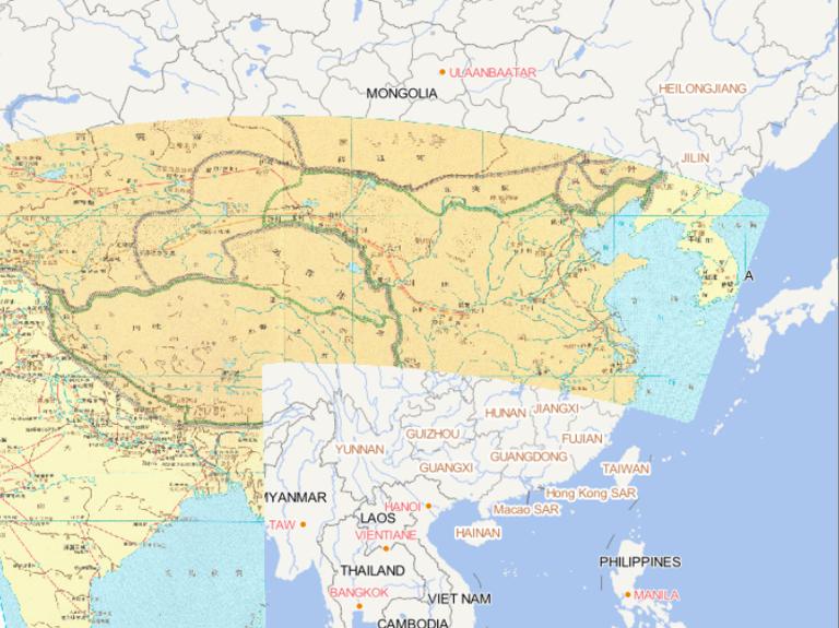 中国唐朝时期玄奘西行取经（629-645年）的在线历史地图