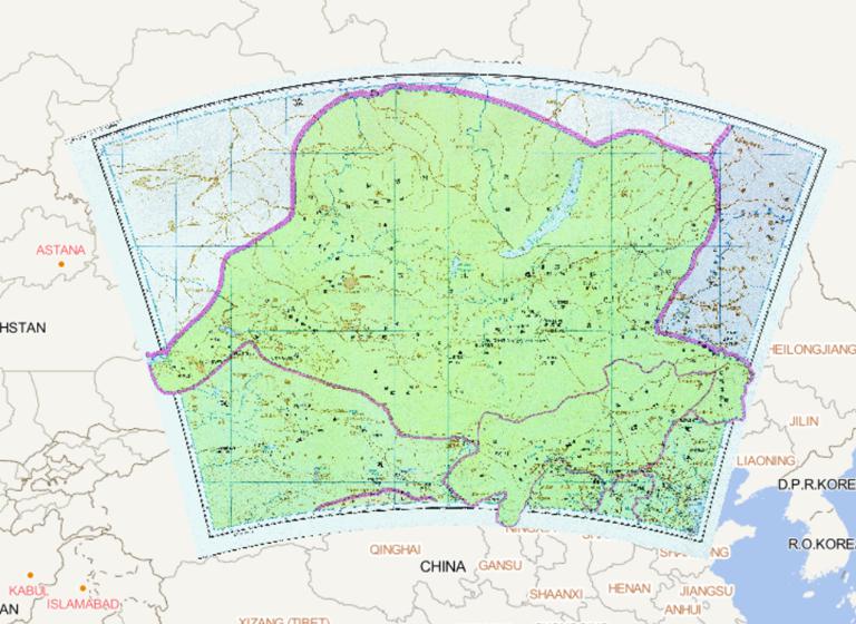 中国唐朝时期关内道北部历史地图