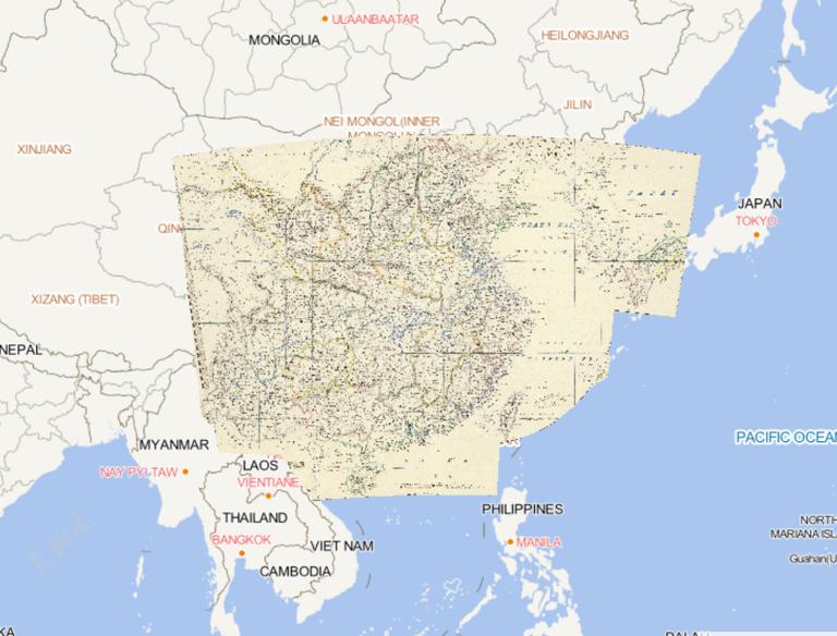 1869年中国和日本在线地图