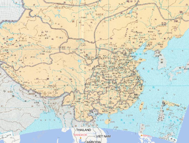 中国五代十国后期形势（943年）的在线历史地图