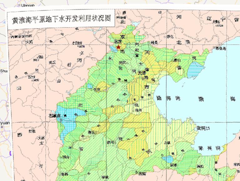 中国黄淮海平原地下水开发利用状况在线地图