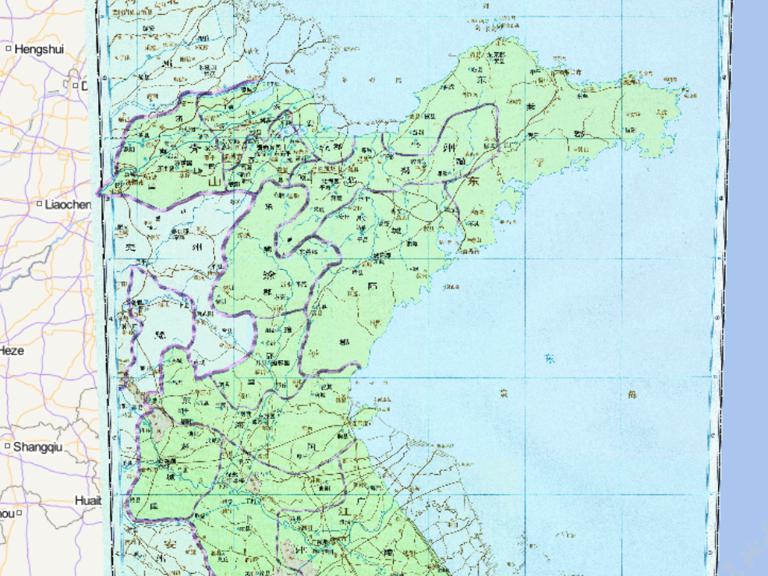 中国三国时期魏国青州徐州历史地图