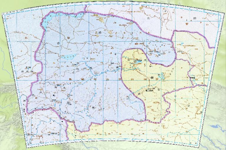 中国南北朝时期魏西戎校尉府、焉耆镇、北凉、龟兹、于阗、疏勒、乌孙、悦般等国历史地图