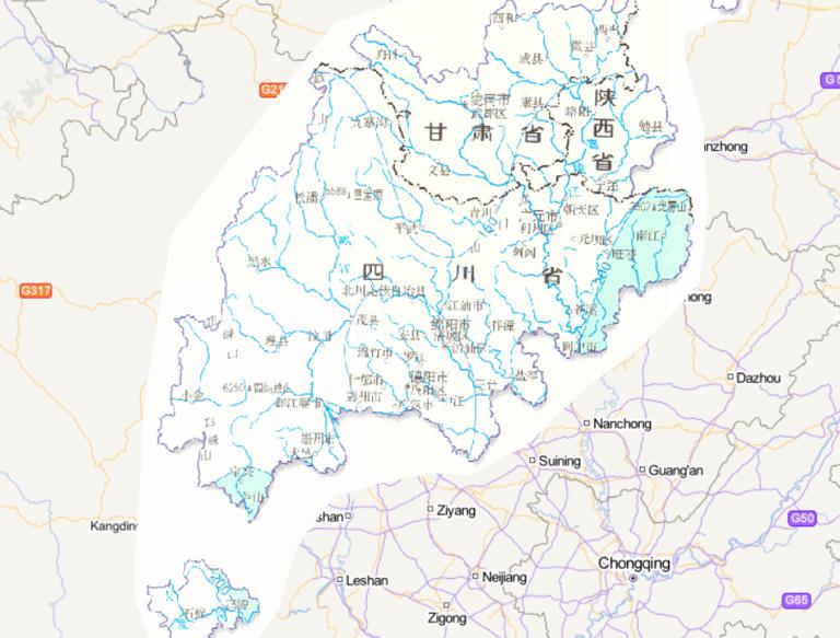 中国汶川灾区春季降水量分布在线地图