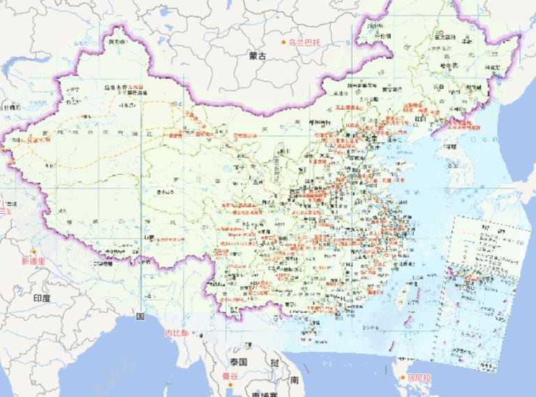 世界遗产、人与生物圈自然保护区世界地质公园、国家历史文化名城在线地图