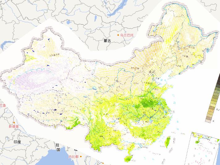 2010年4月中旬中国重大沙尘暴灾害陆地植被在线地图
