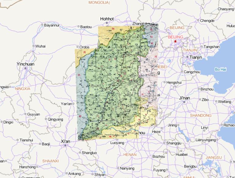 1933年中国民国时期山西省在线地图