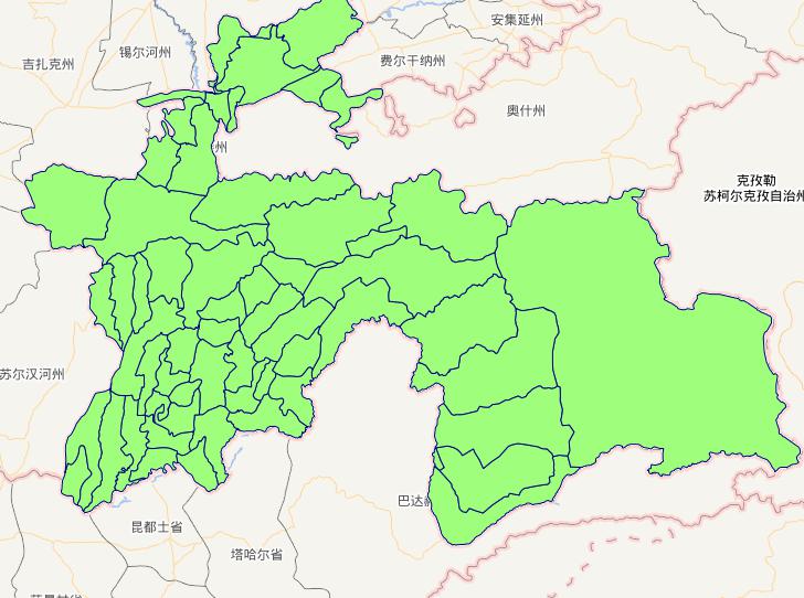 塔吉克斯坦2级行政界限