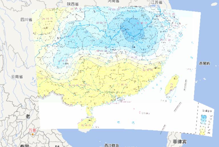 2010年7月上旬中国南方洪涝灾害旬降雨量距平在线地图