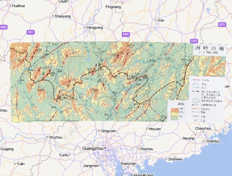 中国南岭山地在线地图