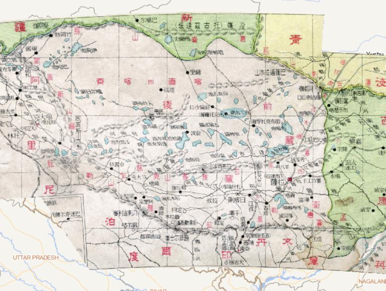 1933年中国民国时期西藏在线地图
