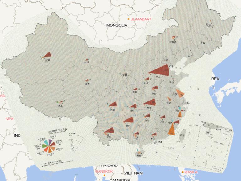 2016年中国分省分灾种死亡失踪人口在线地图