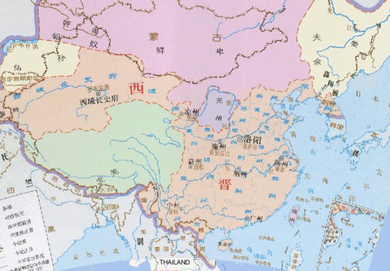 中国281年西晋时期在线历史地图