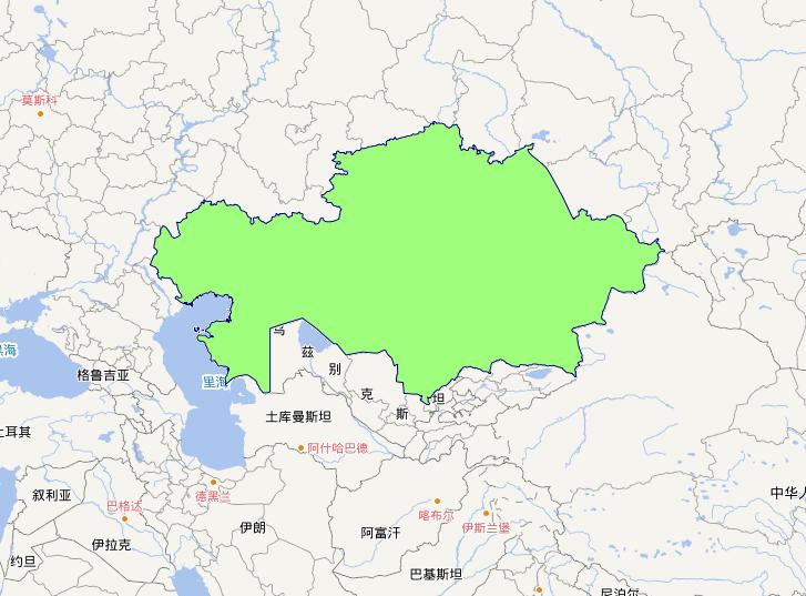 哈萨克斯坦0级行政界限