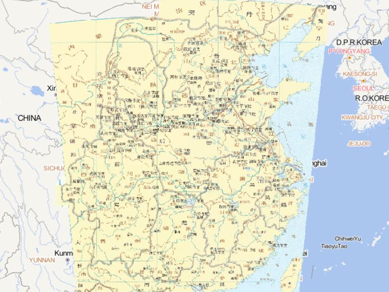 中国五代十国前期形势（919年）的在线历史地图