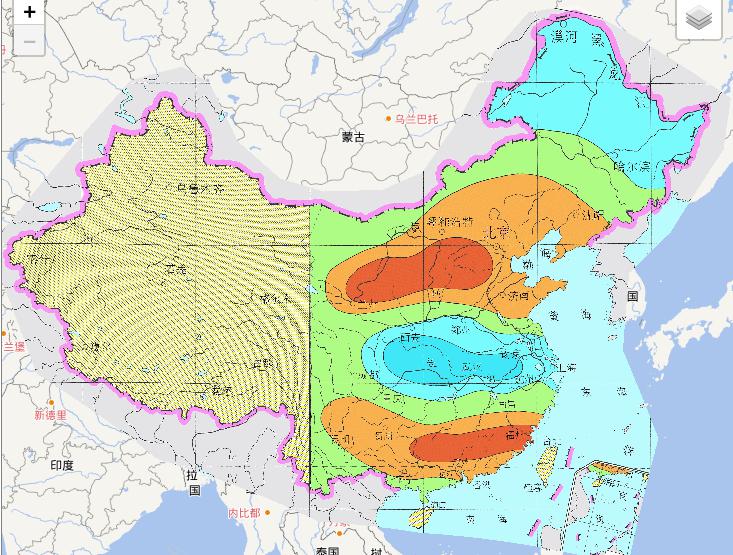 中国近500年旱涝灾害长江流域雨涝、华南华北干旱型在线地图