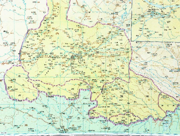 中国南北朝时期北朝魏司州、豫州、荆州、洛州历史地图