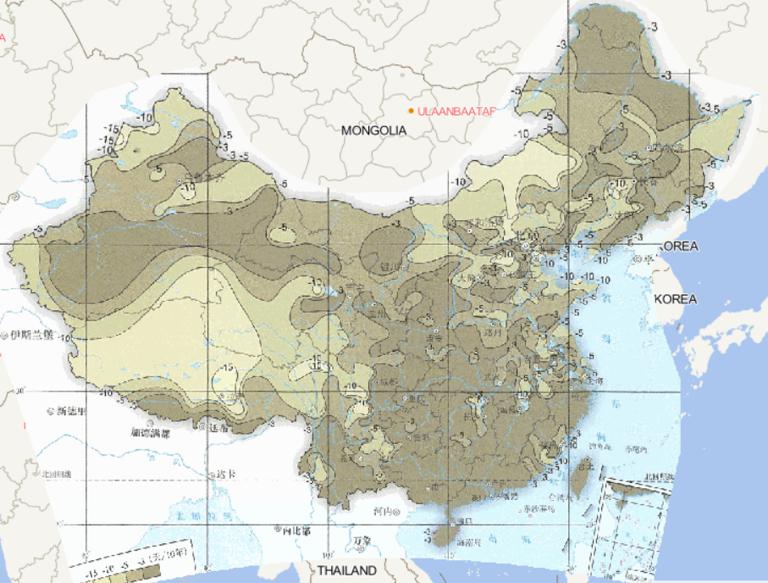 1961-2015年中国年大风日数线性变化趋势在线地图