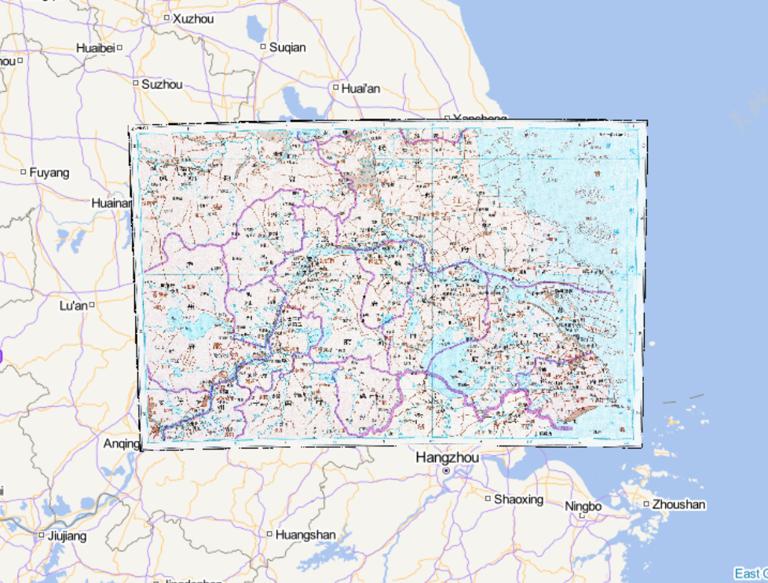 中国明朝时期南京应天府附近历史地图