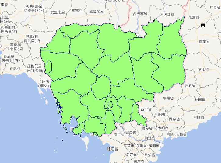 柬埔寨王国1级行政界限
