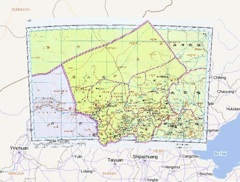 中国金朝时期西京路历史地图