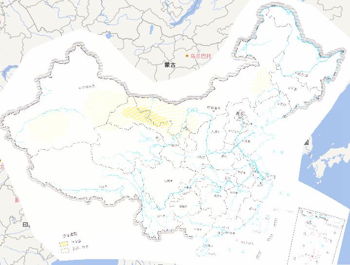 2010年4月24日-28日中国重大沙尘暴灾害影响范围在线地图