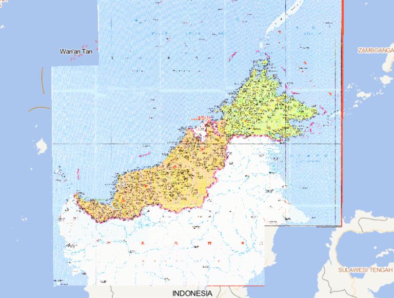 马来西亚、文莱在线地图